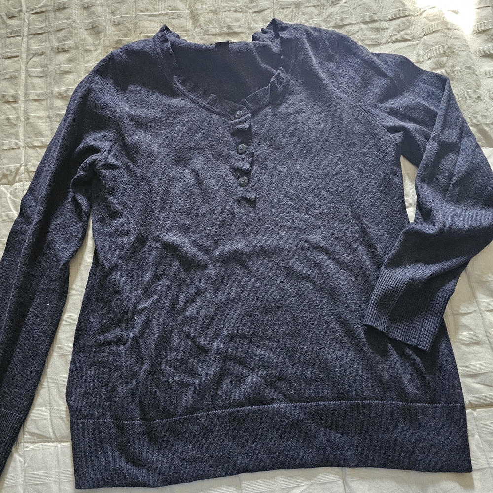 Eddie Bauer Navy Blue Crew Neck Sweater